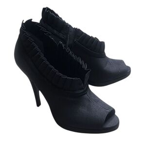 Touch of Nina Black Embler Peep Toe Booties